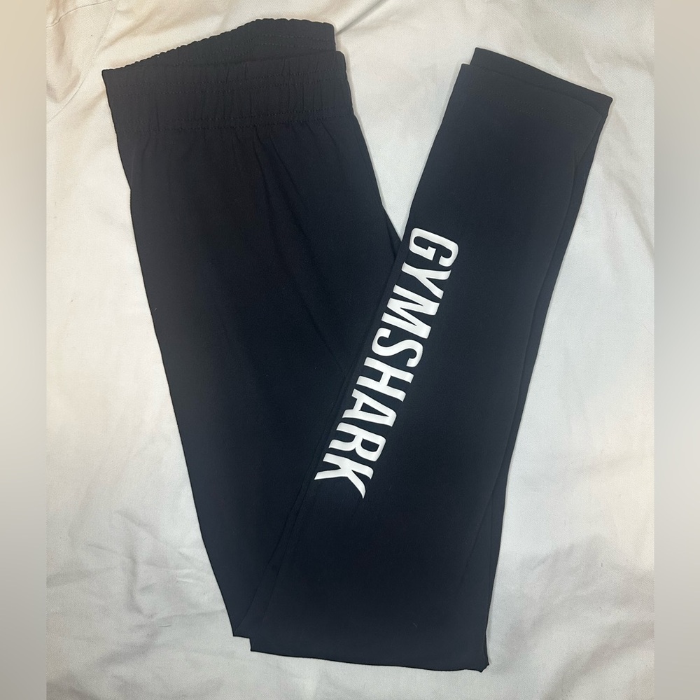 Gymshark Black Leggings Logo Graphic High Rise Workout Leggings Women’s Small